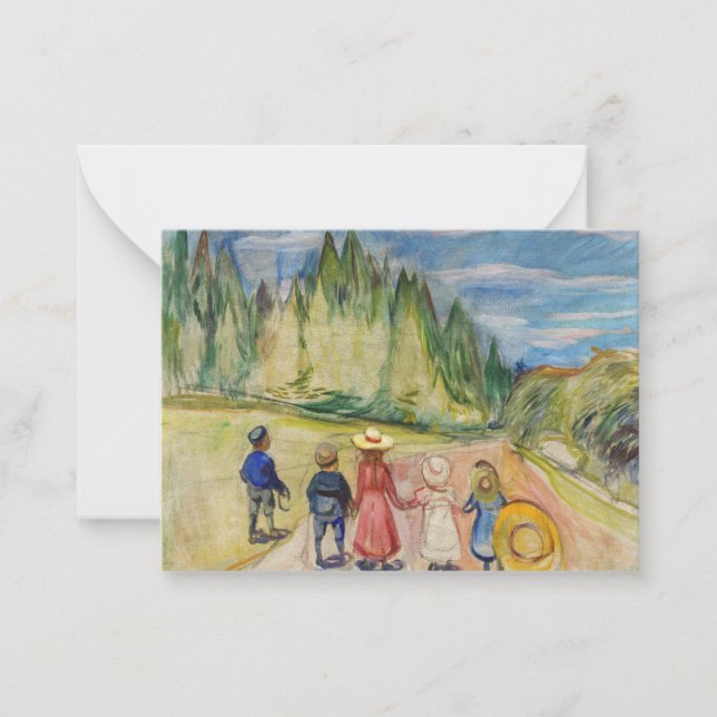 Edvard Munch - Der Märchenwald Mitteilungskarte (Vorderseite)