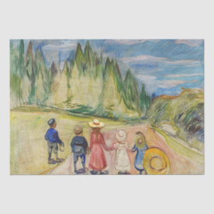 Edvard Munch - Der Märchenwald Seidenpapier