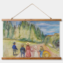 Edvard Munch - Der Märchenwald Wandteppich Mit Holzrahmen