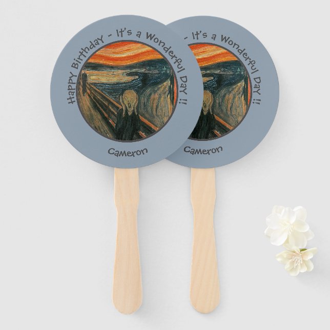 Edvard Munch der Party Items Collection Fächer (Vorne und Hinten)