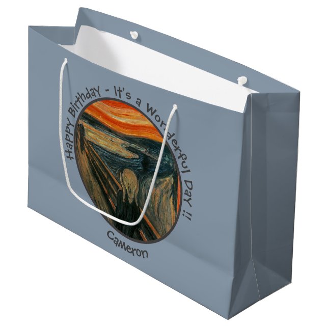 Edvard Munch der Party Items Collection Große Geschenktüte (Vorderseite Schrägansicht)