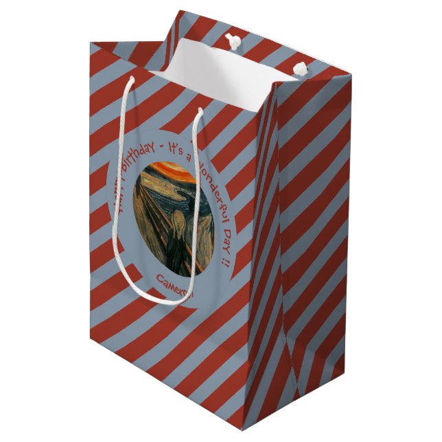 Edvard Munch der Party Items Collection Mittlere Geschenktüte (Vorderseite Schrägansicht)