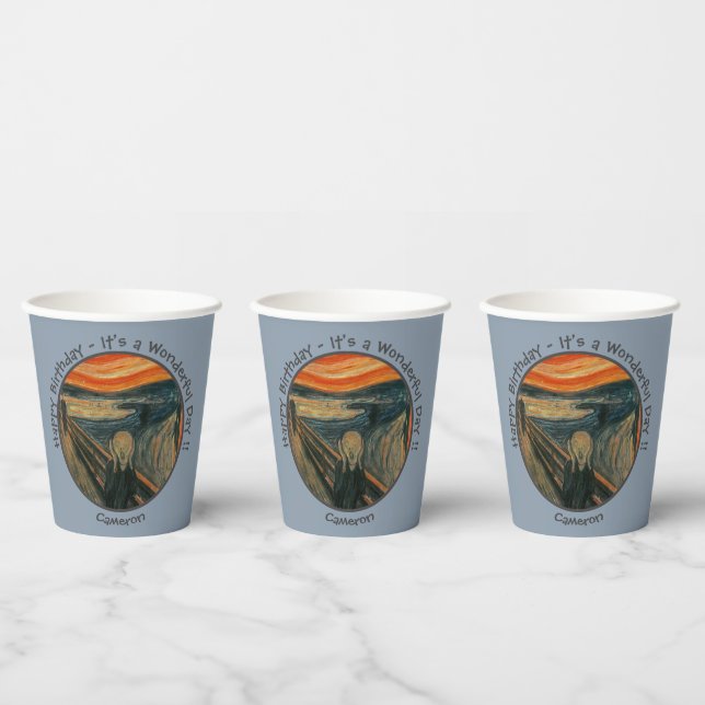 Edvard Munch der Party Items Collection Pappbecher (Multi)