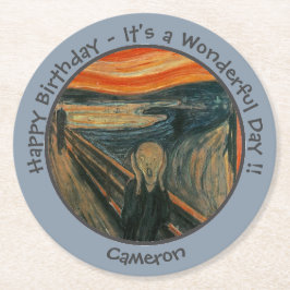 Edvard Munch der Party Items Collection Runder Pappuntersetzer