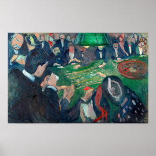 Edvard Munch - Der Roulettetisch in Monte Carlo Poster