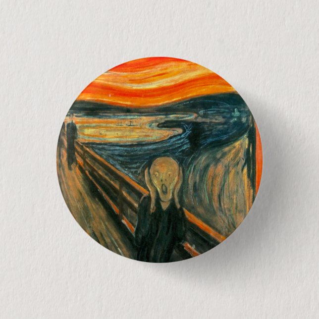 EDVARD MUNCH - der Schrei 1893 Button (Vorderseite)