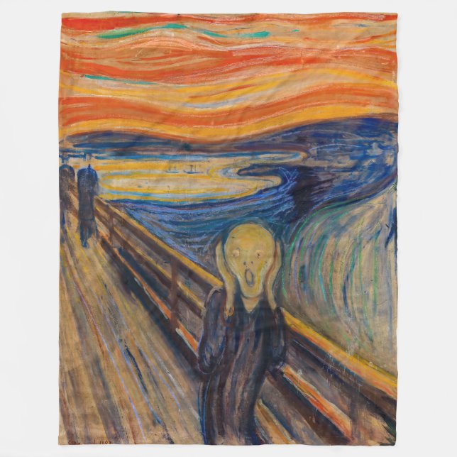 Edvard Munch - Der Schrei 1893 Fleecedecke (Vorderseite)