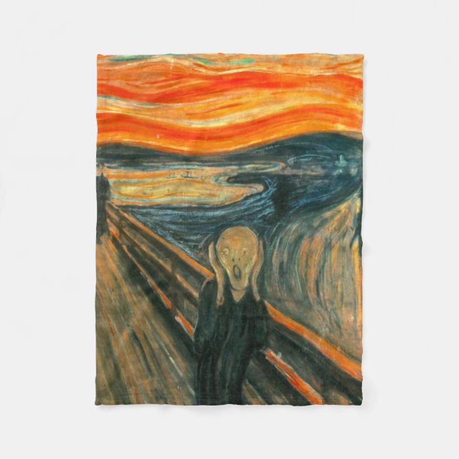 EDVARD MUNCH - der Schrei 1893 Fleecedecke (Vorderseite)