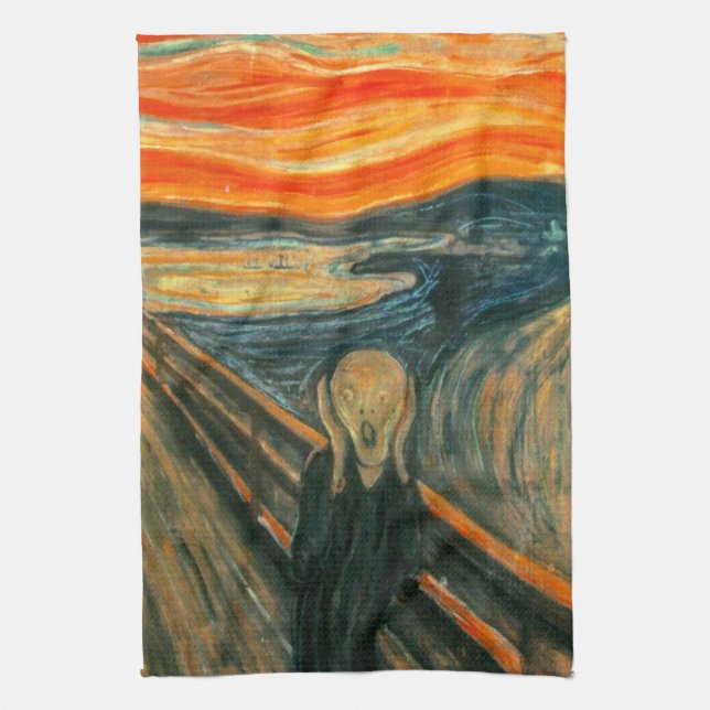 EDVARD MUNCH - der Schrei 1893 Geschirrtuch (Vertikal)