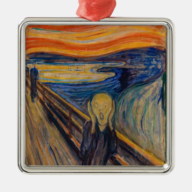 Edvard Munch - Der Schrei 1893 Ornament Aus Metall (Vorne)