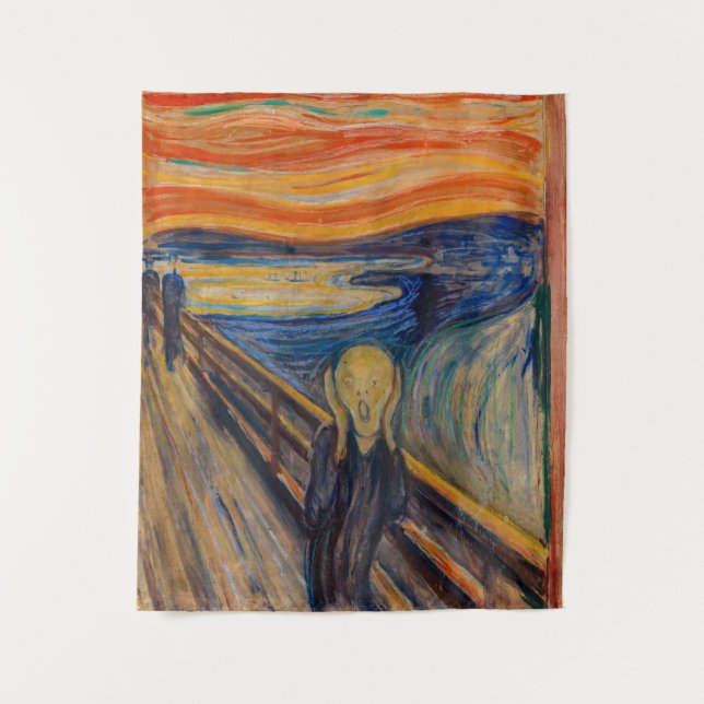 Edvard Munch - Der Schrei 1893 Wandteppich (Vorderseite)