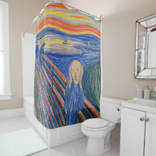 Edvard Munch - Der Schrei 1895 Duschvorhang