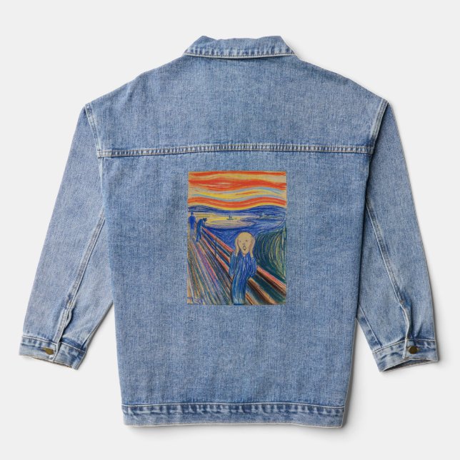 Edvard Munch - Der Schrei 1895 Jeansjacke (Rückseite)