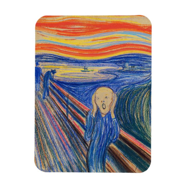 Edvard Munch - Der Schrei 1895 Magnet (Vertikal)