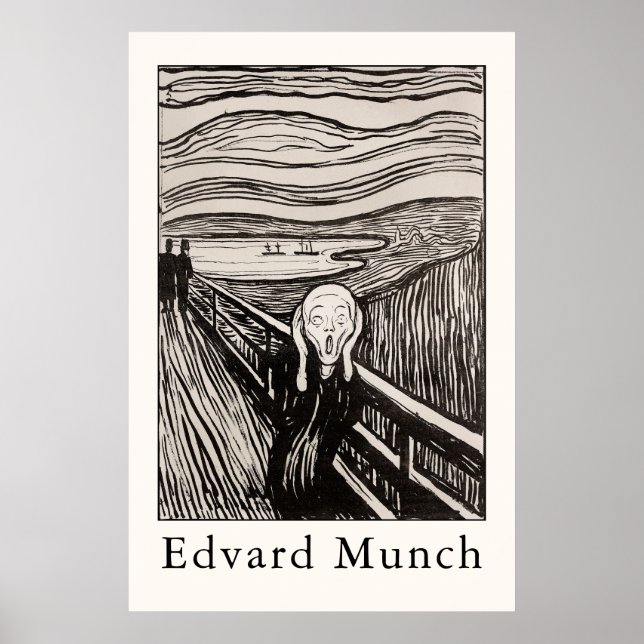 Edvard Munch – Der Schrei (1895) Poster (Vorne)