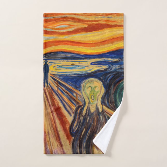 Edvard Munch - Der Schrei 1910 Badhandtuch Set (Handtuch)