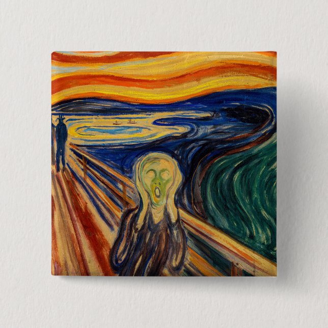 Edvard Munch - Der Schrei 1910 Button (Vorderseite)