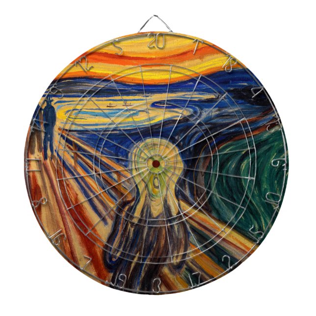 Edvard Munch - Der Schrei 1910 Dartscheibe (vorne)