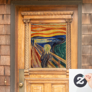 Edvard Munch - Der Schrei 1910 Fensteraufkleber