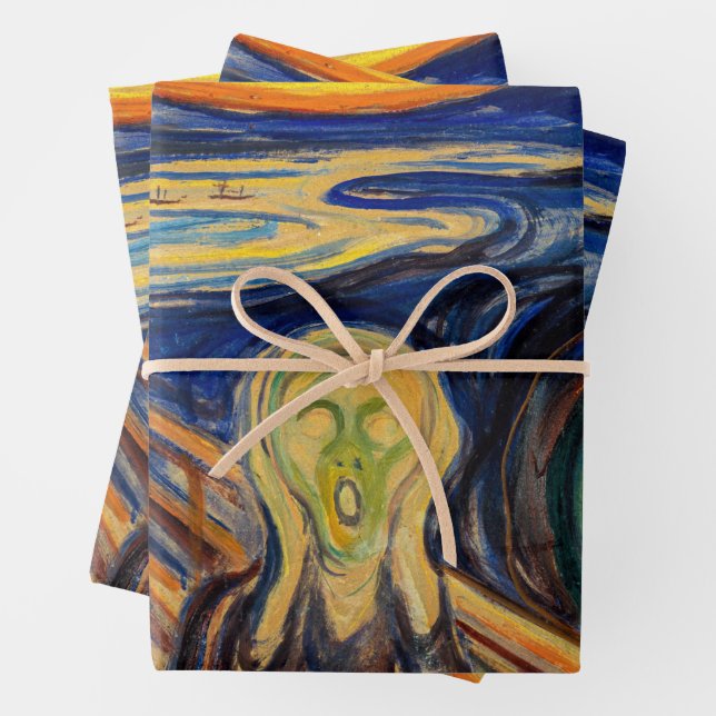 Edvard Munch - Der Schrei 1910 Geschenkpapier Set (Beispiel)