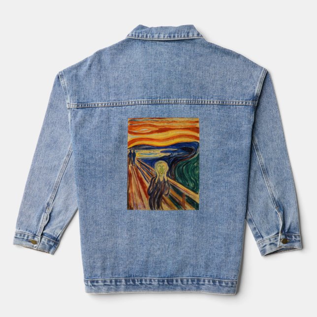 Edvard Munch - Der Schrei 1910 Jeansjacke (Rückseite)
