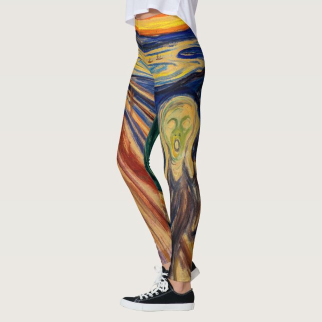 Edvard Munch - Der Schrei 1910 Leggings (Links)