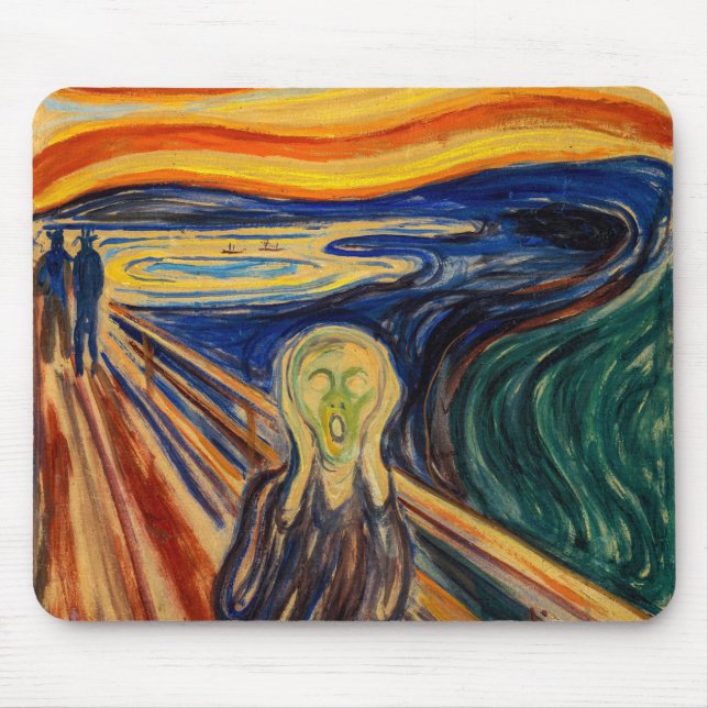 Edvard Munch - Der Schrei 1910 Mousepad (Vorne)