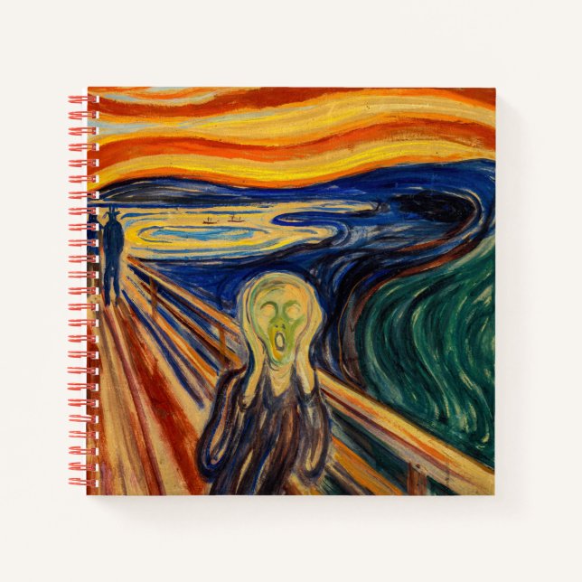 Edvard Munch - Der Schrei 1910 Notizbuch (Vorderseite)