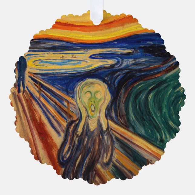Edvard Munch - Der Schrei 1910 Ornament Karte (Vorderseite)