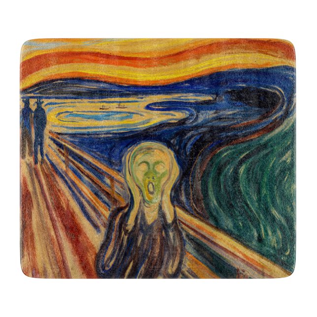 Edvard Munch - Der Schrei 1910 Schneidebrett (Vorderseite)