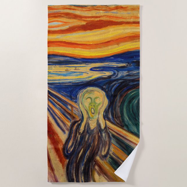 Edvard Munch - Der Schrei 1910 Strandtuch (Vorderseite)