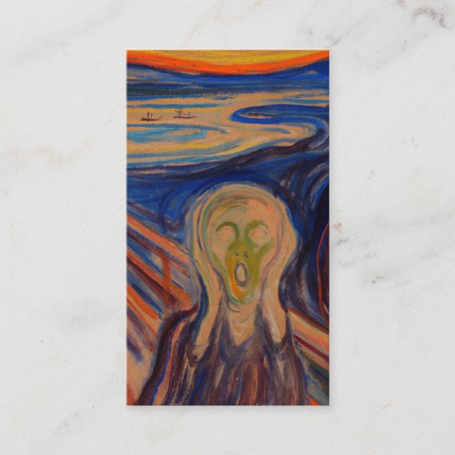 Edvard Munch der Schrei 1910 Visitenkarte (Vorderseite)