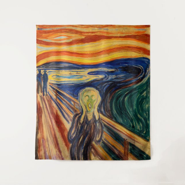 Edvard Munch - Der Schrei 1910 Wandteppich (Vorderseite)