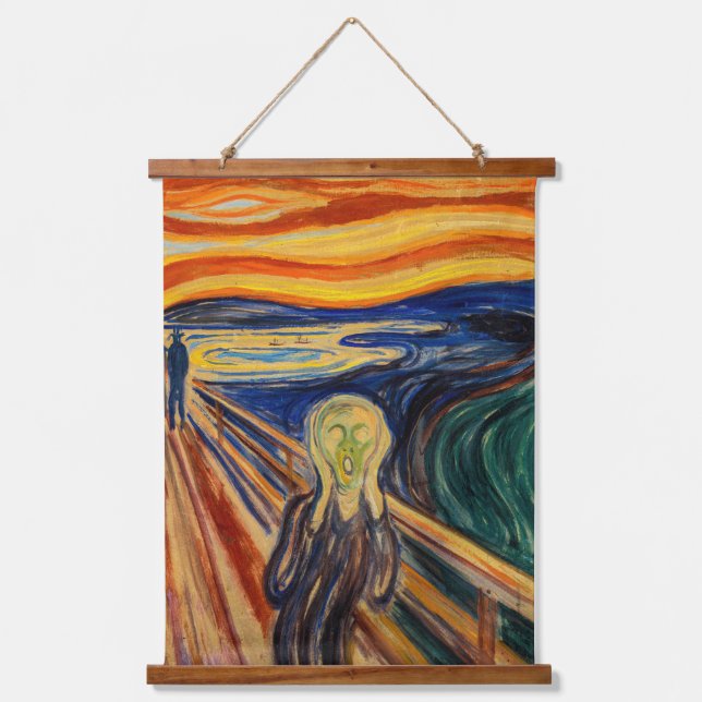 Edvard Munch - Der Schrei 1910 Wandteppich Mit Holzrahmen (Vorderseite)