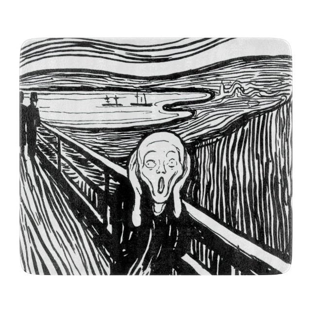 Edvard Munch - Der schreiende Lithograph Schneidebrett (Vorderseite)