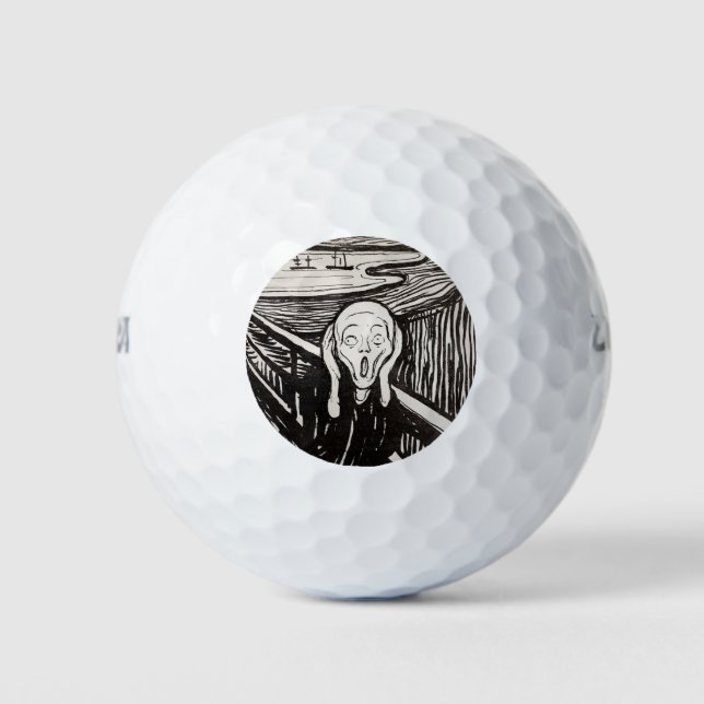Edvard Munch der Scream Lithograph Print berühmt Golfball (Vorderseite)