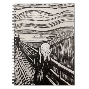 Edvard Munch der Scream Lithograph Print berühmt Notizblock