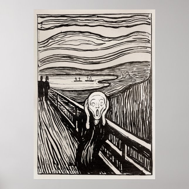 Edvard Munch der Scream Lithograph Print berühmt Poster (Vorne)