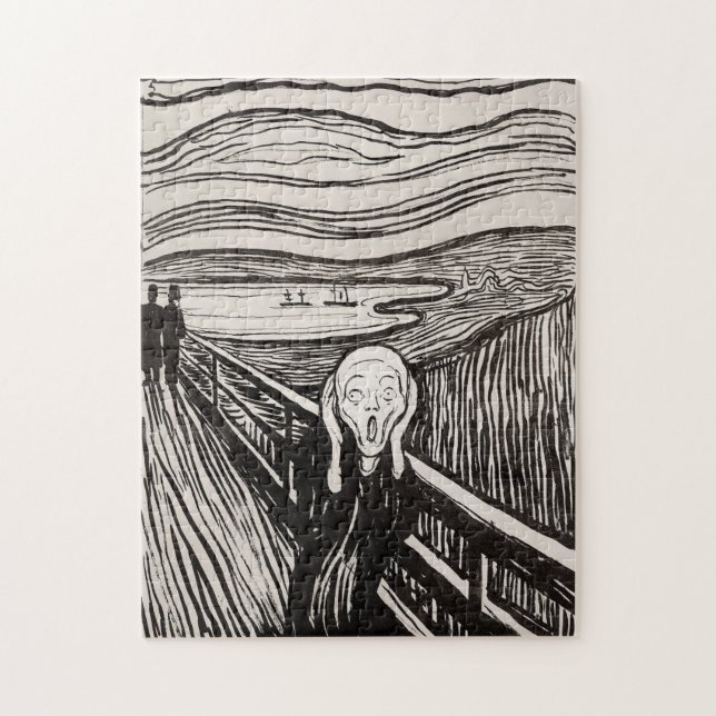 Edvard Munch der Scream Lithograph Print berühmt Puzzle (Vertikal)