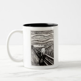 Edvard Munch der Scream Lithograph Print berühmt Zweifarbige Tasse