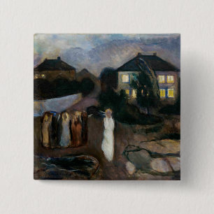 Edvard Munch - Der Sturm Button