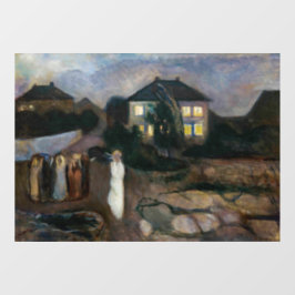 Edvard Munch - Der Sturm Fensteraufkleber