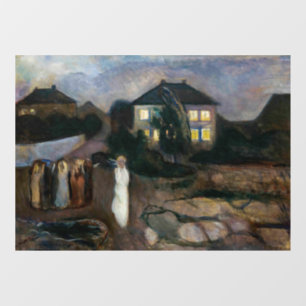 Edvard Munch - Der Sturm Fensteraufkleber