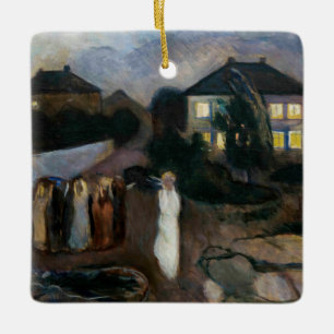 Edvard Munch - Der Sturm Keramikornament