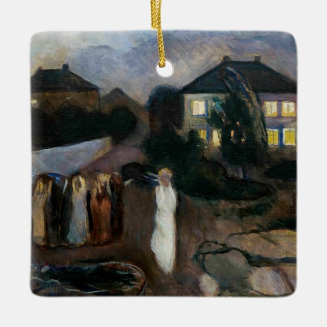 Edvard Munch - Der Sturm Keramikornament (Vorderseite)