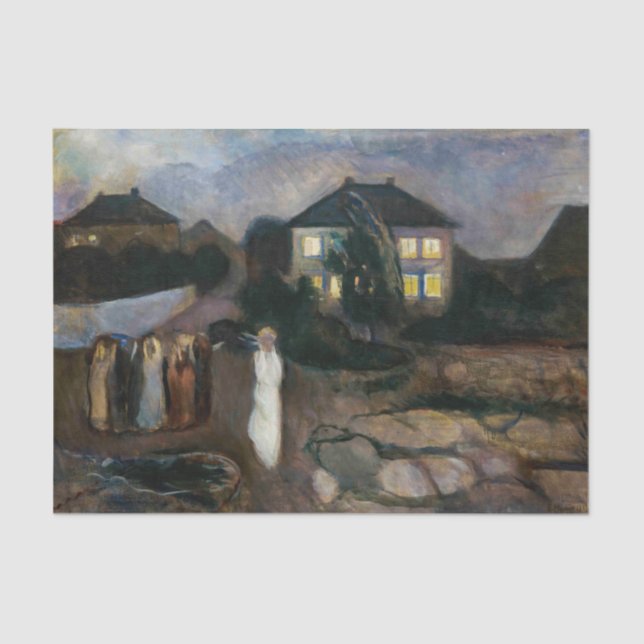 Edvard Munch - Der Sturm Seidenpapier (Vorderseite)