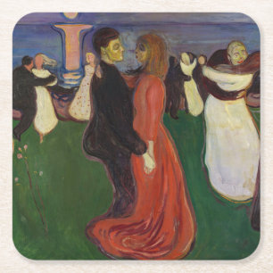 Edvard Munch - Der Tanz des Lebens Rechteckiger Pappuntersetzer
