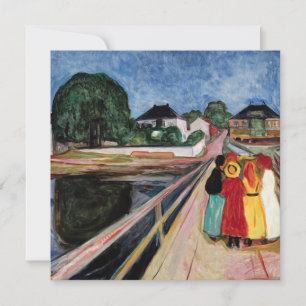 Edvard Munch - Die Mädchen auf der Brücke 1902 Dankeskarte