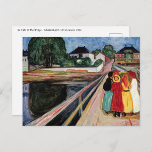 Edvard Munch - Die Mädchen auf der Brücke 1902 Postkarte