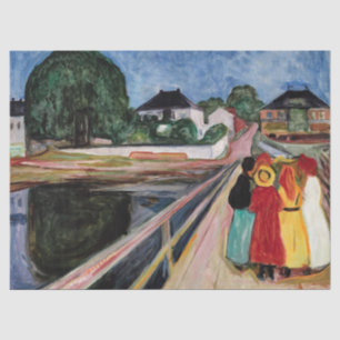 Edvard Munch - Die Mädchen auf der Brücke 1902 Seidenpapier